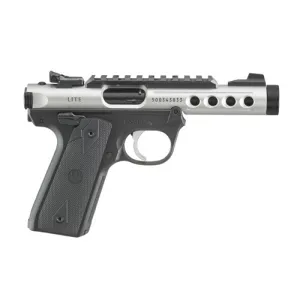 RUGER Mark IV 22/45 Lite 22 LR 4.4" 10rd Pistol w/ Threaded Barrel - Stainless / Black
