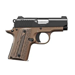 KIMBER Micro Desert Night 1911 380ACP 2.75" 7rd Pistol w/ Night Sights - Black / Tan G10 Grips