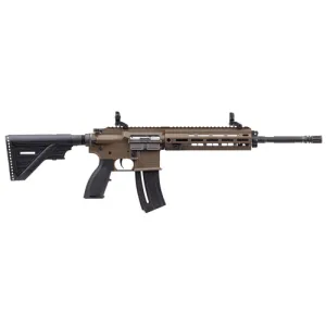 HK USA 416 22 LR 16.1" 20rd Semi-Auto Rifle w/ Flip Up Sights | FDE