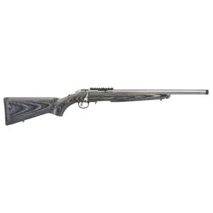 RUGER American Rimfire Target 22 LR 18" 10rd Bolt Rifle w/ Threaded Barrel - Stainless | Laminate