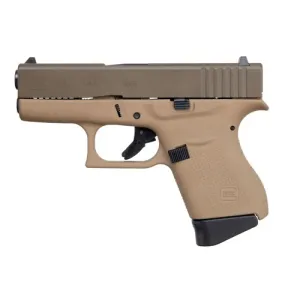 GLOCK G43 9mm 3.4" 6rd Pistol - Patriot Brown / FDE