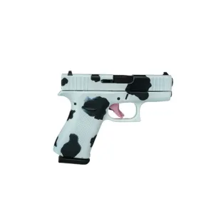 GLOCK G48 MOS 9mm 4.17" 10rd Optic Ready Pistol | Skydas Cerakote, Cow Print
