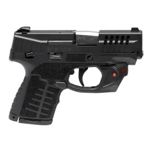 SAVAGE ARMS Stance MC9 3.2" 3 Dot 8+1 BLK Manual Safety w/ Viridian E-Series Red Laser