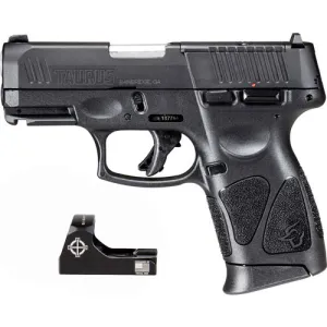 TAURUS G3C T.O.R.O. 9mm 3.26" BK/BK 12rd with Micro Dot