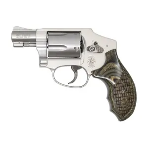 SMITH & WESSON 642 38 Special +P 1.875" 5rd Revolver - Stainless / Black Croc Wood