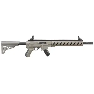 RUGER 10/22 Tactical 22LR 16" 15+1 Semi-Auto Rifle w/ Threaded Barrel & Flash Hider - Grey | Black