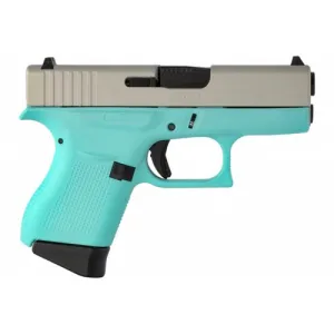 GLOCK G43 9mm 3.39" 6rd Pistol - Silver | Robins Egg Blue
