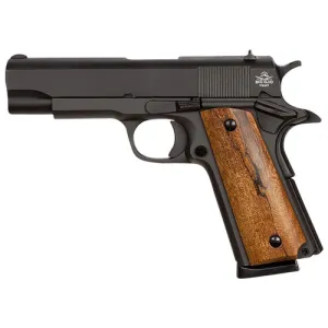 ROCK ISLAND M1911-A1 GI 45 ACP 4" 8rd Pistol - MA Compliant - Black w/ Wood Grips