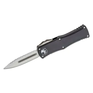 MICROTECH KNIFE Hera OTF AUTO Knife 3.125" Stonewashed Plain/Serrated Double Edge Dagger Blade -