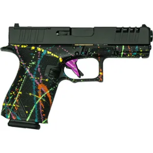 GREAT LAKES FIREARMS 19 Striker 9mm 4" 15rd - Black & Splatter Paint