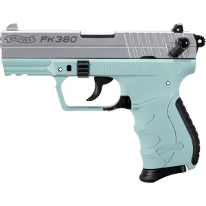 WALTHER ARMS PK380 380ACP 3.66" Nickel 6rd Angel Blue