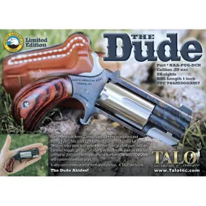 NAA Dude 22 Mag 1" Case Hardened Frame Rosewood