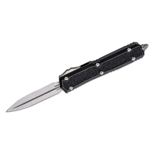 MICROTECH KNIFE Signature Series Makora OTF AUTO 3.3" Stonewashed Double Edge Dagger Blade - Black