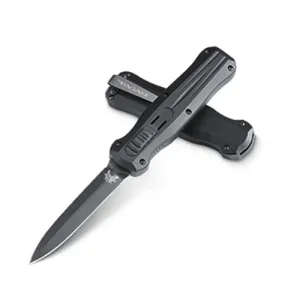BENCHMADE Pagan 3.96" Double-Edge Spear Point Coated Plain