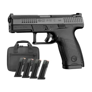 CZ P-10C 9mm BLACK BUNDLE 4" 15rd - Black