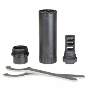 YANKEE HILL MACHINE COMPANY TURBO K 5.5" Rifle Silencer / Suppressor (Includes Muzzle Brake) - Black