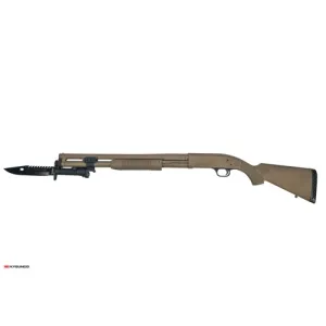 MOSSBERG Maverick 88 Security 12 Gauge 3" 20" 7+1 Pump Shotgun + WARTECH M-9 8" Bayonet | FDE