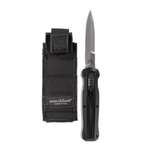 BENCHMADE Pagan Plain Edge Satin Finish Spear Point 3.96"