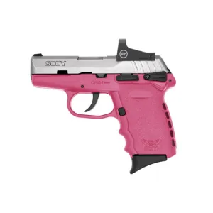 SCCY INDUSTRIES CPX-2 9mm 3.1" 10rd Pistol w/ Crimson Trace Red Dot - Pink / Stainless
