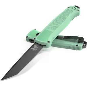 BENCHMADE 5370BK-03 Shootout OTF AUTO Knife 3.51" Tanto Blade - Sea Foam Grivory Handles