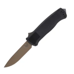 BENCHMADE Shootout Aut OTF Drop Pt Flat Earth PVD Black