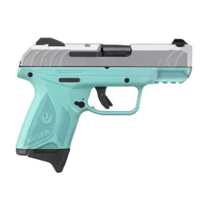 RUGER Security-9 Compact 9mm 3.42" 10rd Pistol - Silver / Turquoise