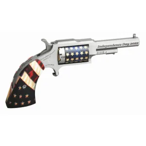 NAA Sheriff Independence Day 2022 22 WMR 2.5" 5rd Revolver - Stainless / American Flag