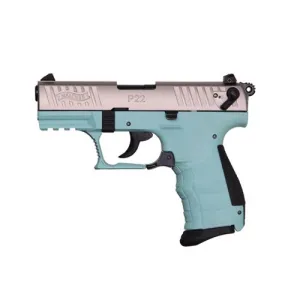 WALTHER ARMS P22 22LR 5" TB Nickel 10rd Angel Blue