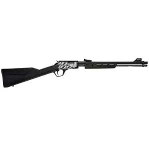 ROSSI Gallery 22LR 18" 15rd Pump Rifle w/ Fiber Optic Sights - US Flag Engraving