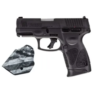 TAURUS G3C 9mm 3.26" 12rd Pistol w/ MFT Flag Holster - Black