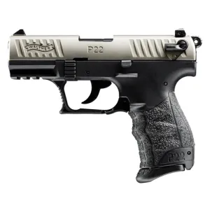 WALTHER ARMS P22 22 LR 3.4" 10rd CA Compliant - Black & Nickle