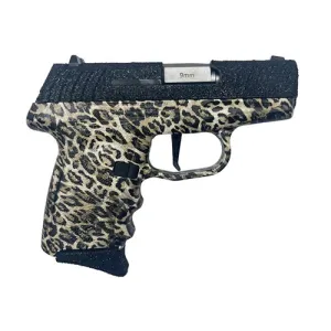 SCCY INDUSTRIES DVG-1 9mm 3.1" 10+1 Pistol | Panther Black + Leopard Grips