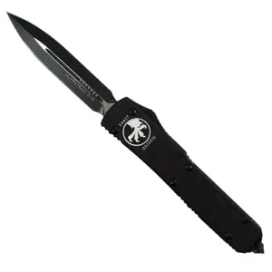 MICROTECH KNIVES Ultratech OTF 3.4" Double Edge Black Tact Smooth