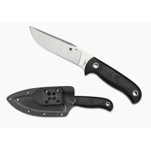 SPYDERCO Bradley Bowie G-10 Black Plain Edge