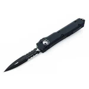 MICROTECH KNIVES Ultratech D/E Black Partial Serrated