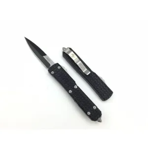 MICROTECH KNIVES Ultratech OTF 3.4 Bayonet Grind Blk Partially Serr