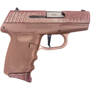 SCCY INDUSTRIES DVG-1 9mm 3.1" 10+1 Pistol | Rose Gold Glitter Slide + Rose Gold Grip