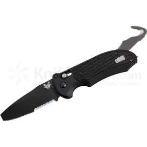 BENCHMADE Auto Triage 3.35" Opposing Bevel Coated Serrated