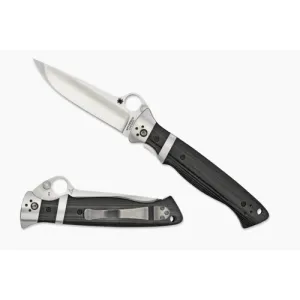 SPYDERCO Vallotton Sub-Hilt G-10 Black Plain Edge