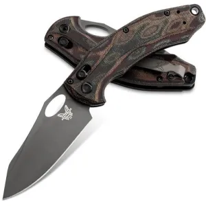 BENCHMADE Mini Loco Plain Reverse Tanto 3.38" Smoke Gray
