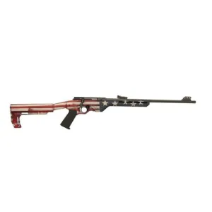 CITADEL Trakr 22 LR 18" 5rd Bolt Rifle w/ Threaded Barrel - Black / American Flag Stock