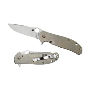 SPYDERCO Advocate Titanium CPM M4 Plain Edge
