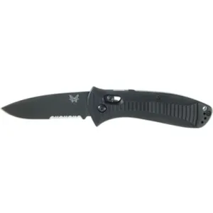 BENCHMADE Presidio 3.47" Drop Pnt Coatd Finish Serratd Edge