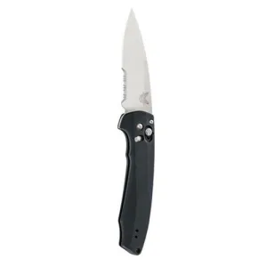 BENCHMADE Amicus 3.2" Drop Point Satin Finish Serrated Edge