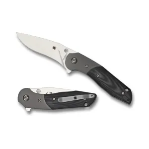 SPYDERCO Hanan G-10 Black w/SS Bolsters Plain Edge