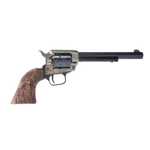 HERITAGE MANUFACTURING Rough Rider Western 22 LR 6.5" 6rd Revolver - Blued / Wild Bill Engraved