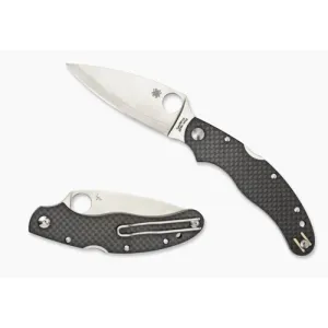 SPYDERCO Caly 3.5 Carbon Fiber ZDP-189 / 420J2 Plain Edge