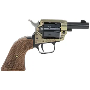 HERITAGE MANUFACTURING Barkeep 22LR 2" 6rd Revolver - Wood Scroll / Cedar Case Kit