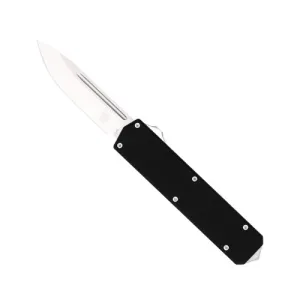 COBRATEC Denali 154CM AUTO OTF 3" Drop Point Blade w/ Black Aluminum Handles