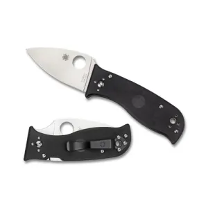 SPYDERCO Lil' Temperance 3 G10 Black Flat Ground Plain Edge